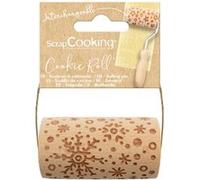 SCRAP COOKING - Mini rouleau bois "Flocon" - Décos Empreintes Gravées en Relief - Moule Décoration Biscuits, Sablés, Cookies - 5303