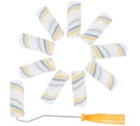 Mini Rouleau à Peinture Murale Jaune 32cm pour Plinthes et Portes | Laine et Plastique, Installation Facile, Usage Dortoir et Magasin, Ensemble Professionnel Compact Couleur Aléatoire