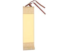 Mini Rouleau Mural Rétro en Tissu Vierge pour Calligraphie et Peinture | Décor Beige, Style Ancien Élégant, Usage Créatif, à Suspendre Murale, Papier Textile, Format Mini