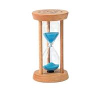 Mini sablier en bois de 1/3/5 minutes - Décoration de bureau - Minuterie créative - Sablier de cuisine - Cadeau - Bleu - 3 minutes