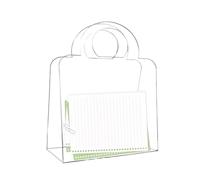 Mini Sac En Acrylique - Boîte Cadeau Transparente Avec Poignée Petit Coffret Décoratif Forme Main | Conteneur Mariage Anniversaire Élégant Rangement Clair, 17x9x19cm Et 30x11.5x25.5cm