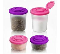 Mini salière et poivrière portable en plastique transparent résistant à l'humidité pour l'extérieur, les voyages, le camping, 40 g