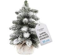 Mini sapin de Noël artificiel - CREATIVE HOME - Enneigé - 30 cm - Décoration de table - Matériaux naturels