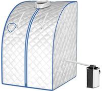Mini-sauna à vapeur, sauna mobile pour intérieur, cabine de chaleur, générateur de vapeur de 1000 W, température réglable, minuterie jusqu'à 90 minutes, avec télécommande, inclut un siège pliable et u