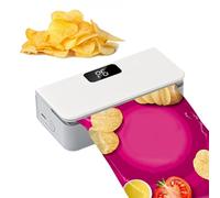 Mini scelleuse de sac portable à affichage numérique rechargeable | Machine à sceller de sacs alimentaires pour la maison, la cuisine, le restaurant, les collations, les chips, les céréales