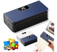 Mini scelleuse et coupe-sachets 2 en 1, rechargeable par USB, portable avec 6 niveaux réglables et affichage numérique, refermable pour sacs en plastique, collations, stockage des aliments, base