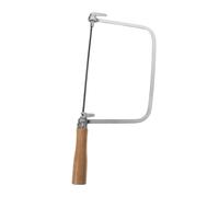 Mini Scie à Main à Bois 7 Pouces, Poignée Bois, Cadre Acier en U | Outil de Sculpture Fine, Format Compact et Léger, Prise Ergonomique, Usage Extérieur, Couleur Khaki