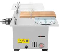 Mini-scie circulaire de table 96 W - Scie de table - 7 vitesses - 4 000–9 000 tr/min - Butée angulaire 0–180° - Bois et acrylique - CC 110–240 V - Blanc
