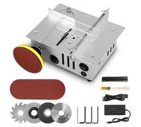 Mini scie circulaire de table bloc d'alimentation réglable à 7 vitesses, multifonctionnelle portable de précision pour bricolage