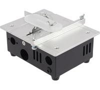 Mini scie circulaire de table en alliage d'aluminium - Scie à bois électrique - 96 W - 5000 tr/min - lame 63 mm - profondeur de coupe 15 mm - 220 V AC - Pour le bois & le bricolage - Jaune clair