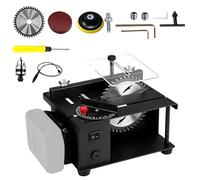 Mini Scie Circulaire de Table Sans Fil, avec Arbre Flexible, 23 000 tr/min | Scie Circulaire Sur Table, Mandrin Porte-Foret, Angle de Coupe de 0 à 90°, Compatible avec Makita (Batterie Non Incluse)