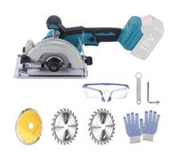 Mini Scie Circulaire Sans Fil pour Makita 18V, Scies Circulaires électriques Sans Brosse, 125mm 3 Lames, Scie Circulaire sans fil 0-45° pour Bois, Métaux Mous et Plastiques (Batterie non Incluse)