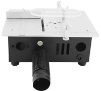 Mini scie circulaire sur table - 24 V CC - 5 000 tr/min, 96 W, lame de 63 mm, réglage en hauteur 0,1-15 mm, pour bois/PCB/plastique/aluminium, moteur en cuivre pur - Noir