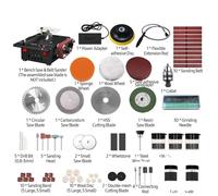Mini-scie de table et ponceuse à bande, puissance 200W, 7 vitesses réglables, KITS