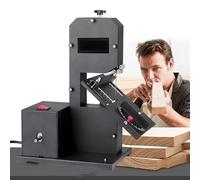 Mini scie d'établi 800 W pour la coupe du bois, outil de bricolage pour les courbes et les coupes droites, coupes biseautées 0-45°, idéale pour les petits ateliers, hauteur de coupe de 70 mm