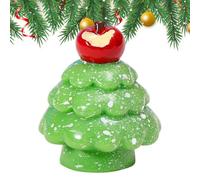 Mini sculpture de table en résine en forme de sapins de Noël | Petite décoration de table de vacances pour bureau, cheminée, étagère, porche, plateau à étages