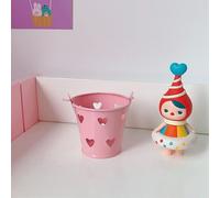 Mini Seau Rose Mignon De Papeterie Coréenne, Porte-Stylo De Bureau, Kawaii Étudiant Papeterie Cadeau, Rangement D'accessoires De Bureau