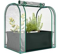 Mini Serre avec Sac de Plantation, Serre Portable avec porte enroulable, 68 x 50 x 70 cm, Vert FoncšŠ