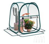 Mini serre de jardin - Outsunny - pop up - en PVC transparent - pour intérieur ou extérieur - pour légume, fleurs - 70 x 70 x 80 cm