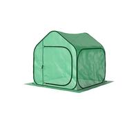 Mini serre de jardin pop up - porte zippée - dim. 150 x 148 x 148 cm - acier PE vert