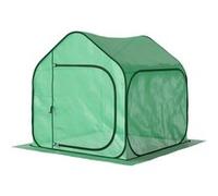 Outsunny Mini Serre Pop-up, Petite Serre de Jardin pour légumes, Plante, Fleurs, avec Porte à Fermeture éclair, Tente d'hivernage en PE, pour intérieur extérieur, 150 x 148 x 148 cm, Vert