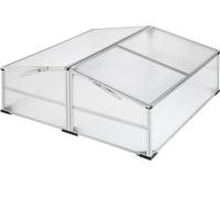 Mini serre en aluminium - 102 x 102 x 41 / 31 cm