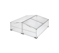 Mini serre en aluminium - 102 x 102 x 41 / 31 cm