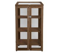 Mini serre en bois L - L 54 x l 69,4 x H 125,2 cm - Marron