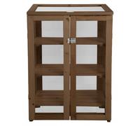 Mini serre en bois S - L 54 x l 69,4 x H 85 cm - Marron