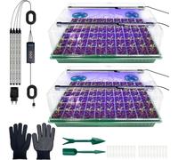 Mini-serre - Kit de culture de plantes - Semis et germination - Système de contrôle intelligent - 120 cellules - Vert
