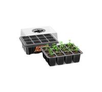 Mini Serre pour Semis 2 Pièces Serre pour Plantes Bac à Semis Intérieure Plateaux de Semis avec Outils de Jardinage
