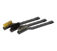 Mini set de brosses 3 pièces, petites brosses métalliques