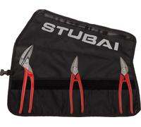 Mini-set de cisailles STUBAI | Trousse à rouleau, 3 pièces | non isolé | cisaille à tôle droite et gauche | mini-cisaille à guillotine | outil de ferblantier professionnel compact et à portée de main