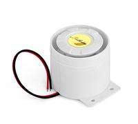Mini Sirène Filaire pour Le Bureau à Domicile Boutique Garage Système d'alarme de sécurité Kit GSM Système de sécurité d'alarme Corne Sirène 120db 12V (Blanc)