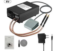 Mini-soudeuse par points - Kit de soudage par points - 8 000 W - Portable - Compatible avec les batteries 18650 - Bande de nickel de 0,15 mm - Avec pointe de soudage - Version UE - Rouge rouille