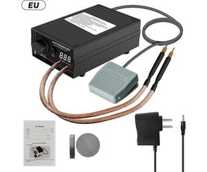 Mini-soudeuse par points - Kit de soudage par points - 8 000 W - Portable - Compatible avec les batteries 18650 - Bande de nickel de 0,15 mm - Avec pointe de soudage - Version UE - Rouge rouille