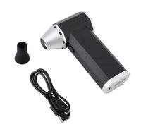 Mini souffleur à Sec Turbo Fan Jet, Moteur sans balais 120 000 TR/Min, 3 Vitesses, dépoussiéreur d'air électrique Rechargeable avec lumière LED, souffleur d'air Portable sans Fil (Noir Argent)