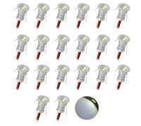 Mini Spot LED Encastrable 0.5W 12V IP65 20pcs Ø10mm 120°Argent Froide | Diamètre de Perçage Ø9-11mm, Petite Taille Éclairage Encastré, Pour Meuble Niche Vitrine Maquette Spots de Plafond étoilé