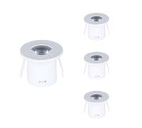 Mini Spot LED Encastrable 1W 90° Rond Blanc - Pack de 4
