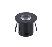 Mini Spot LED Encastrable 1W 90° Rond Noir - Blanc Chaud 2300K - 3500K - SILAMP