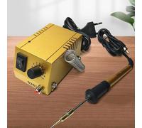 Mini station de soudage - Kit fer à souder - Avec 10 niveaux - Température réglable de 50 à 450 °C - Avec poignée pour fer à souder - Jaune clair