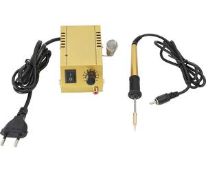 Mini station de soudage - Kit station à fer à souder - 12 V - Température 50-450 °C - Pour électronique/PCB - Jaune