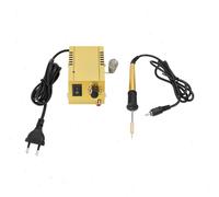 Mini-station de soudage - Station de soudage 12 V - Puissance réglable de 1 à 18 W - 50 à 450 °C, 10 niveaux - Tension secteur 220 V - Support et écran thermique - Jaune