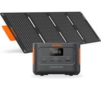Mini Station Électrique Portable Jackery Explorer 100 Plus avec 40WMini Panneau Solaire, 99Wh/31000mAh Batterie LiFeP04 Inusable, 3 Ports USB-A/C 128W Sortie Max, Taille d'une Seule Main pour Voyage