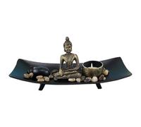 Mini Statue de Bouddha avec Porte-encens, décoration de Jardin Zen pour méditation, Bureau, espaces Yoga et décoration spirituelle