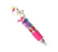 LEGAMI MRP0001 Mini stylo à bille 4 couleurs, Mini Magic Rainbow, 2,3 x 10 cm, encre 4 couleurs, vert, bleu, violet, rose, pointe 1 mm, poignée ergonomique en silicone