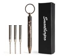 Mini stylo à bille porte-clés, en laiton, avec 3 recharges de rechange