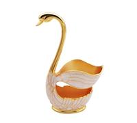Mini support de base de cygne de cuillère - Support de rangement pour couverts occidentaux, fourchette à dessert, cuillère | Fourchette à dîner en métal en forme de cygne en de Zinc, organisateur de c