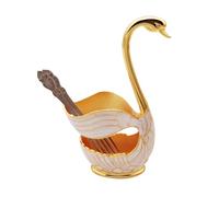 Mini support de base de cygne de cuillère | Support de rangement pour couverts occidentaux, fourchette à dessert, cuillère - Fourchette à dîner en métal en forme de cygne en de Zinc, organisateur de c