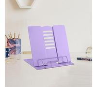 Mini Support de Lecture Métal,Portable réglable Support Livre en métal, Livre Stand Pour Livre de Cuisine,6 Hauteurs Réglables pour Tablette Musique Livre de Bureau Etagère à Livres(Violet)